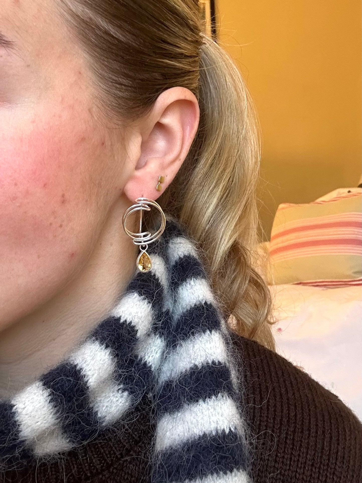Pear Drop Citrine Earrings