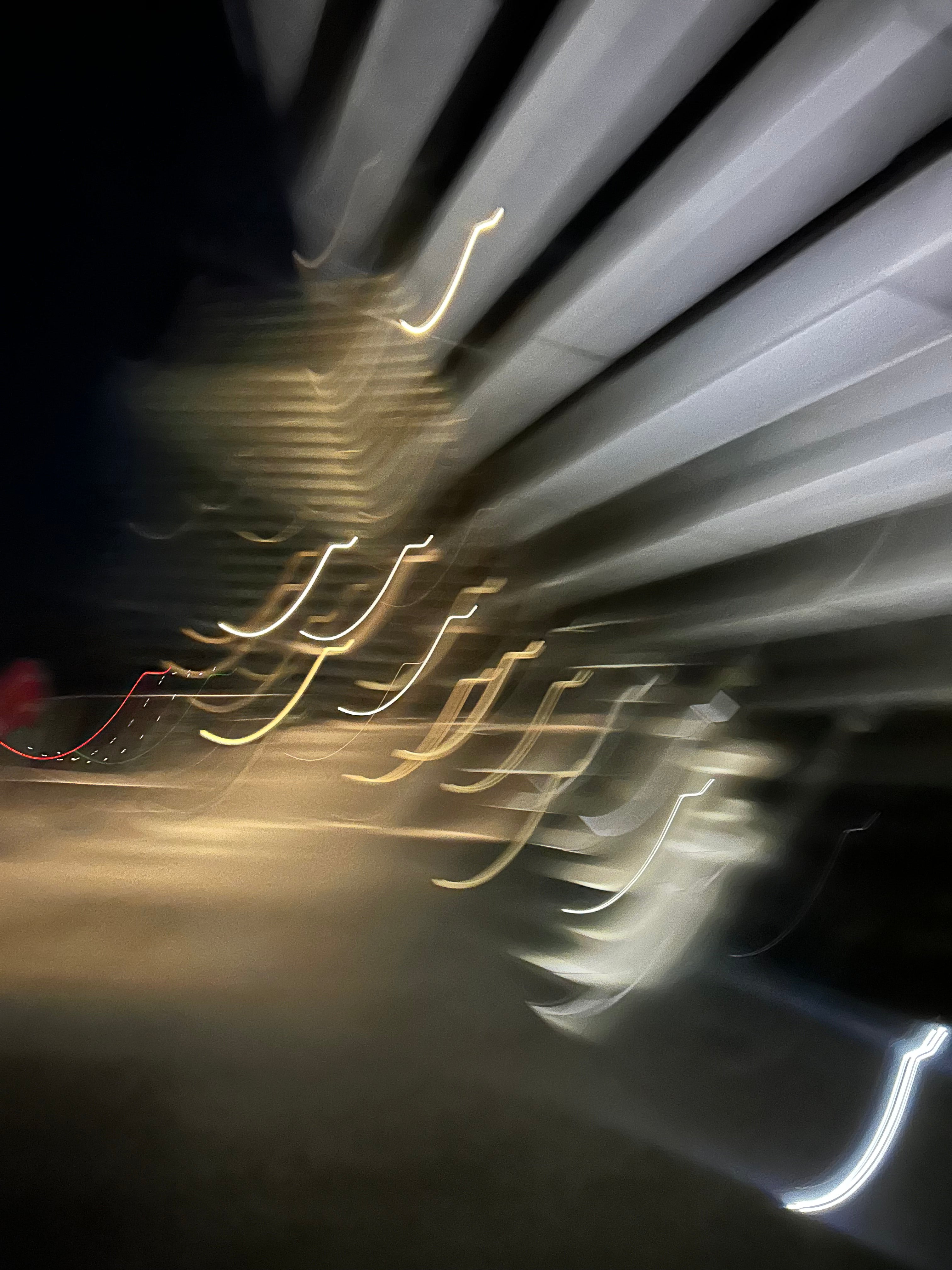 blurred Dundee museum in the dark 