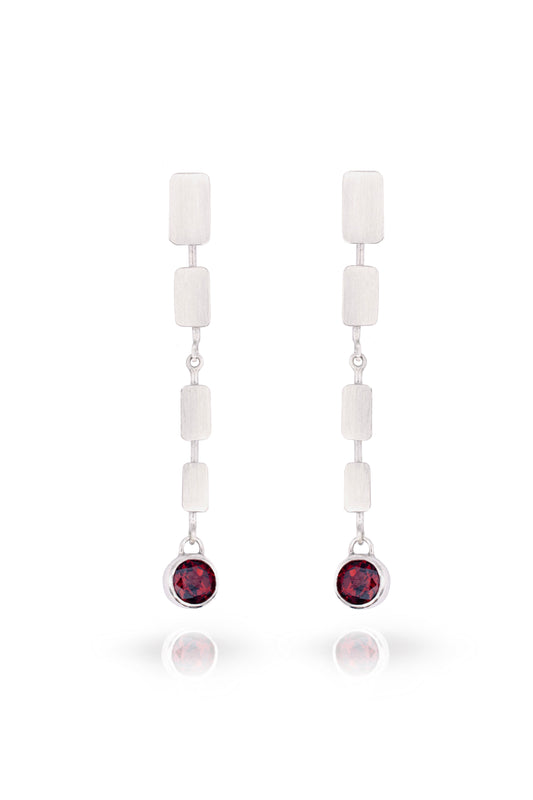 Moving Light Garnet Earrings