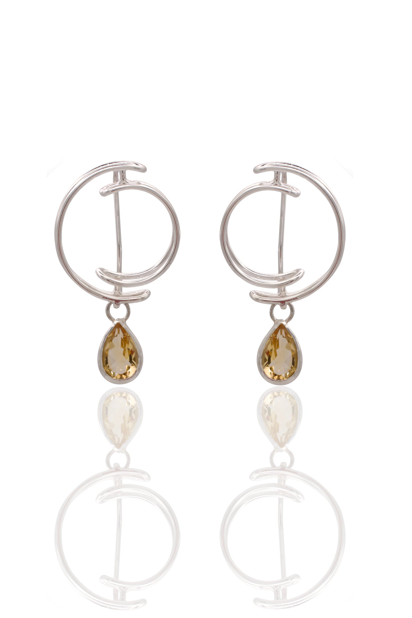 Pear Drop Citrine Earrings