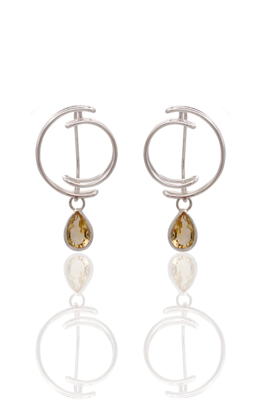 Pear Drop Citrine Earrings