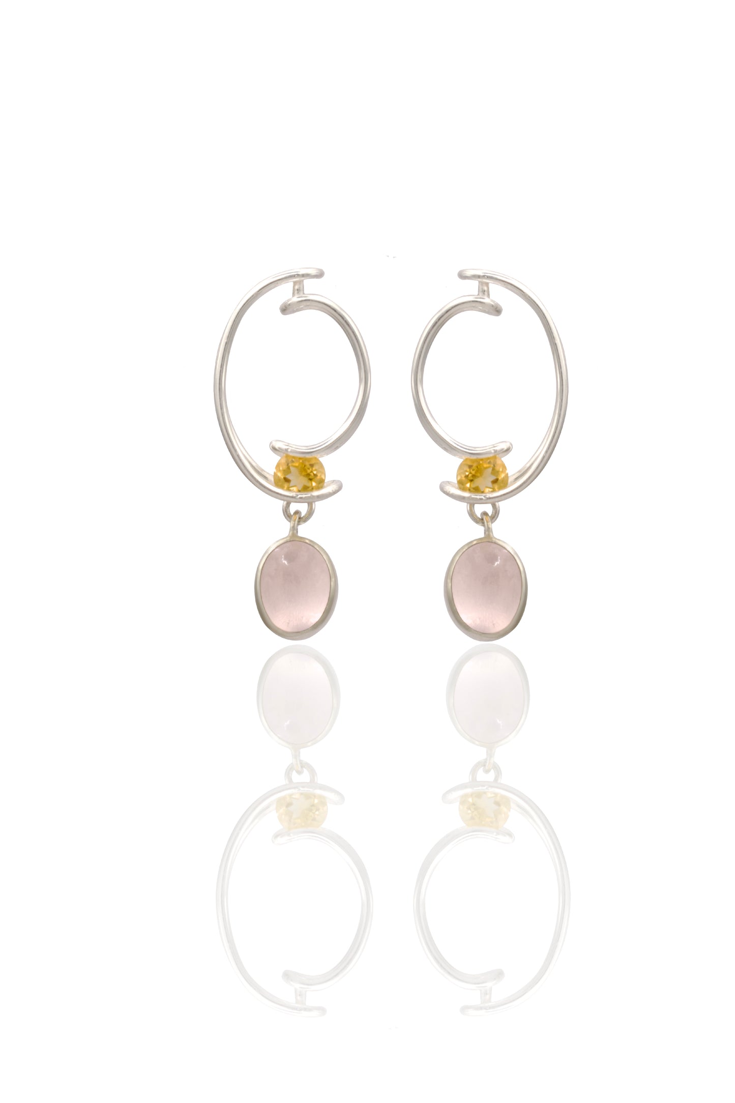 Rose Quartz Capture Earrings