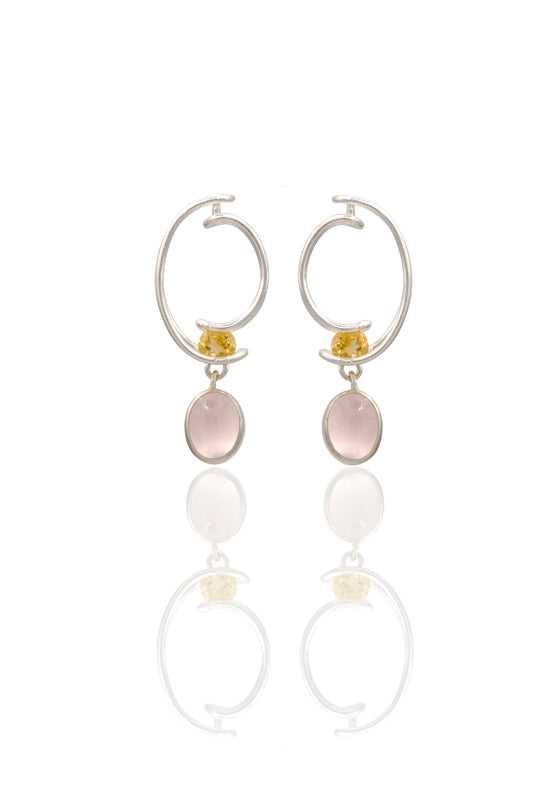 Rose Quartz Capture Earrings