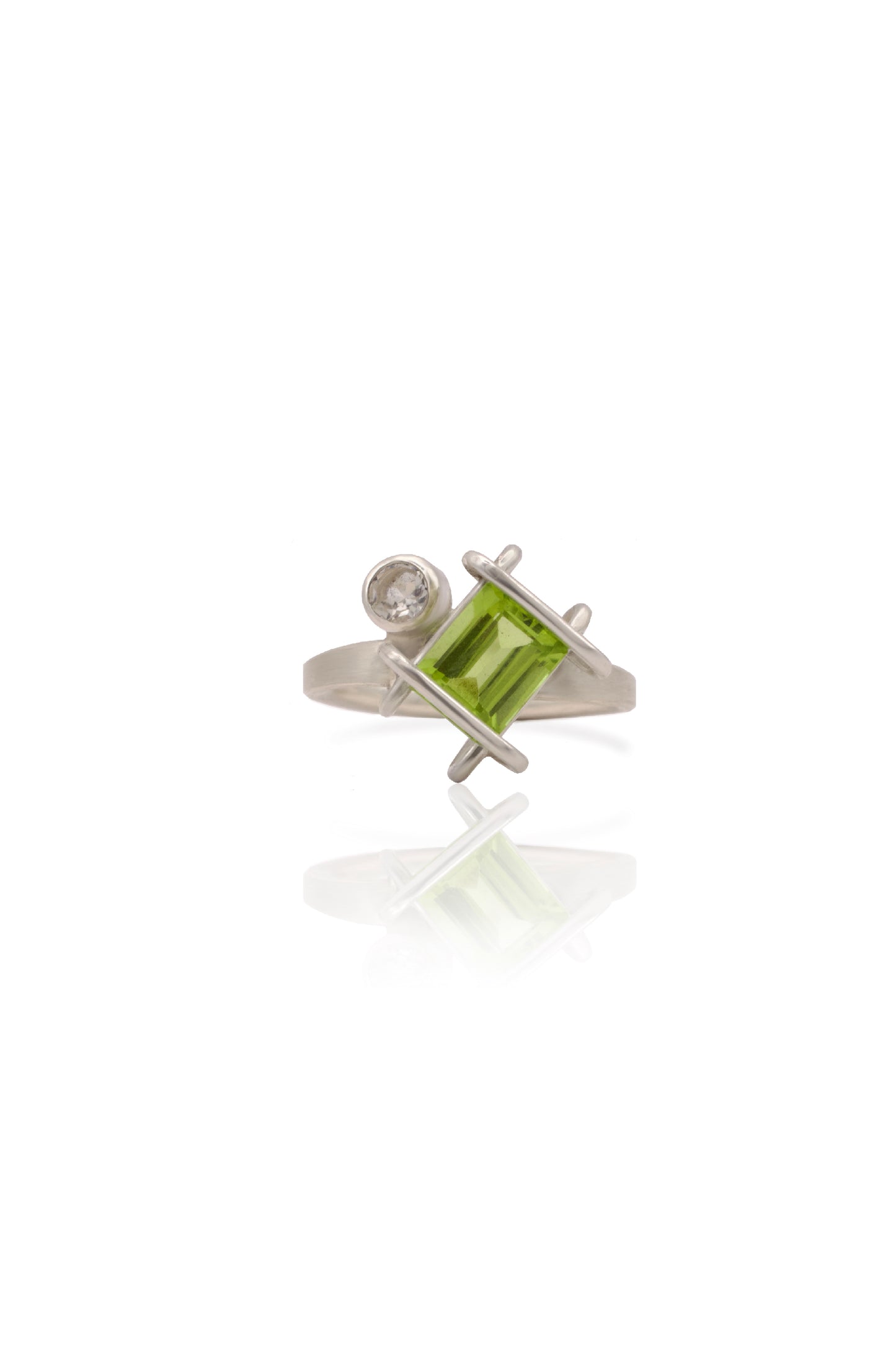 Peridot & Topaz Capture Ring